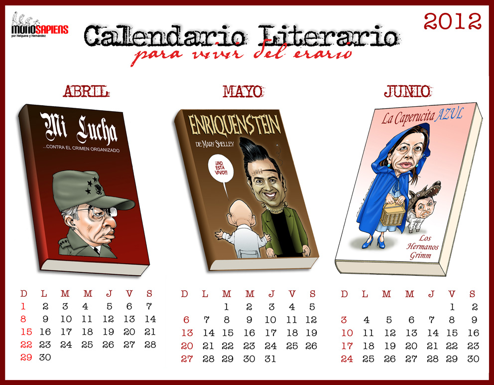 Calendario literario para vivir del erario